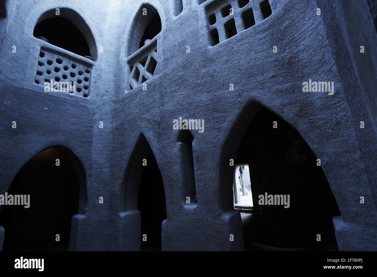 Architecture traditionnelle de la terre de Djenné au Mali, Afrique de l'Ouest. Banque D'Images