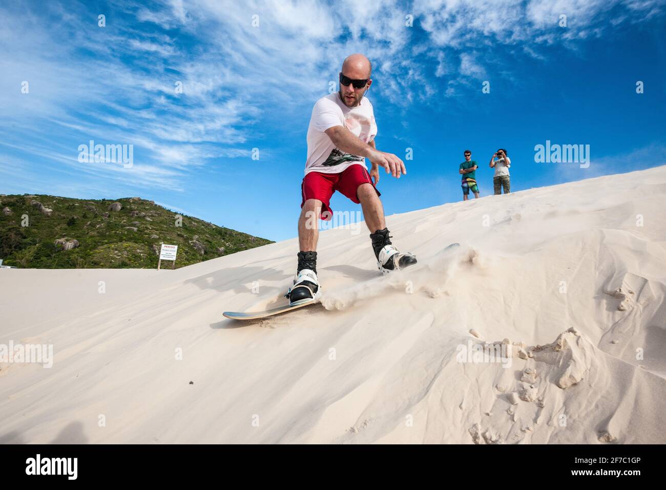 Planches de sable à Florianopolis, Brésil. Vue panoramique Banque D'Images