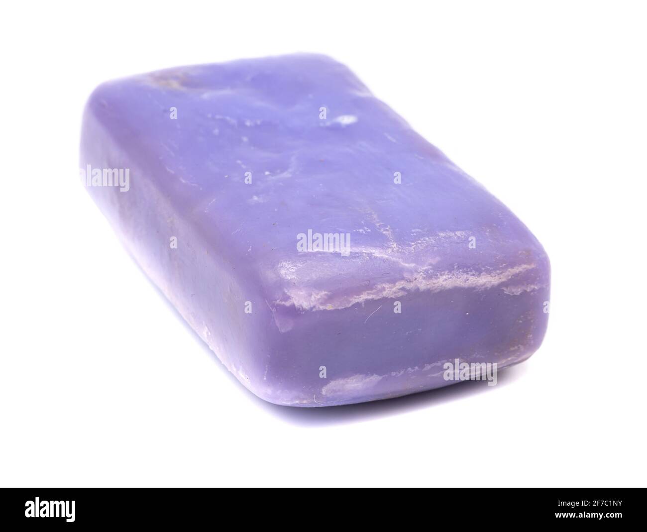 Barre de savon isolée sur fond blanc Banque D'Images