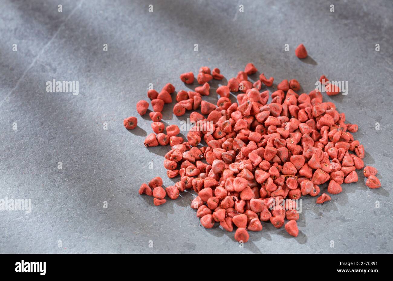 Graines d'achiote bio - Bixa Orellana Banque D'Images