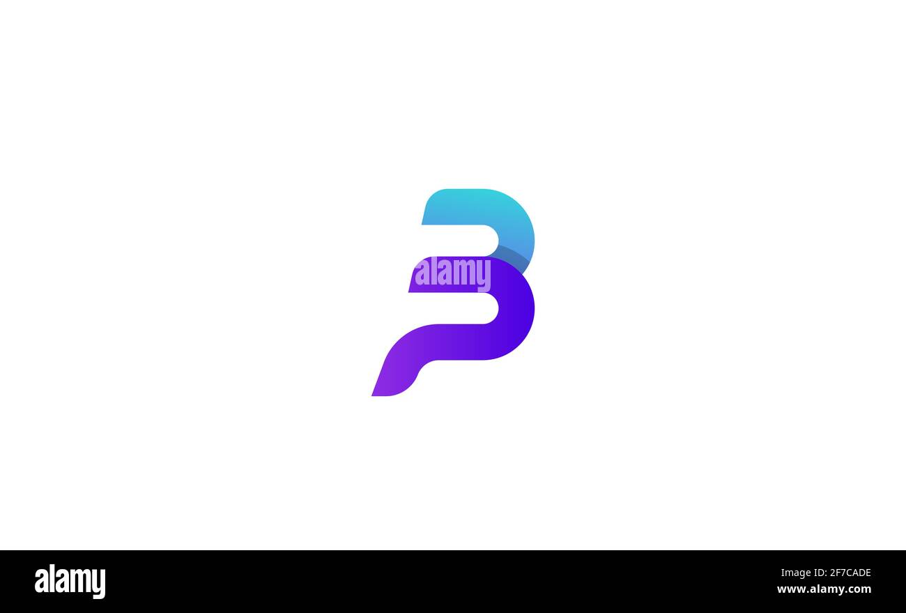 Illustration vectorielle de la conception du monogramme du logo BP PB initial Banque D'Images