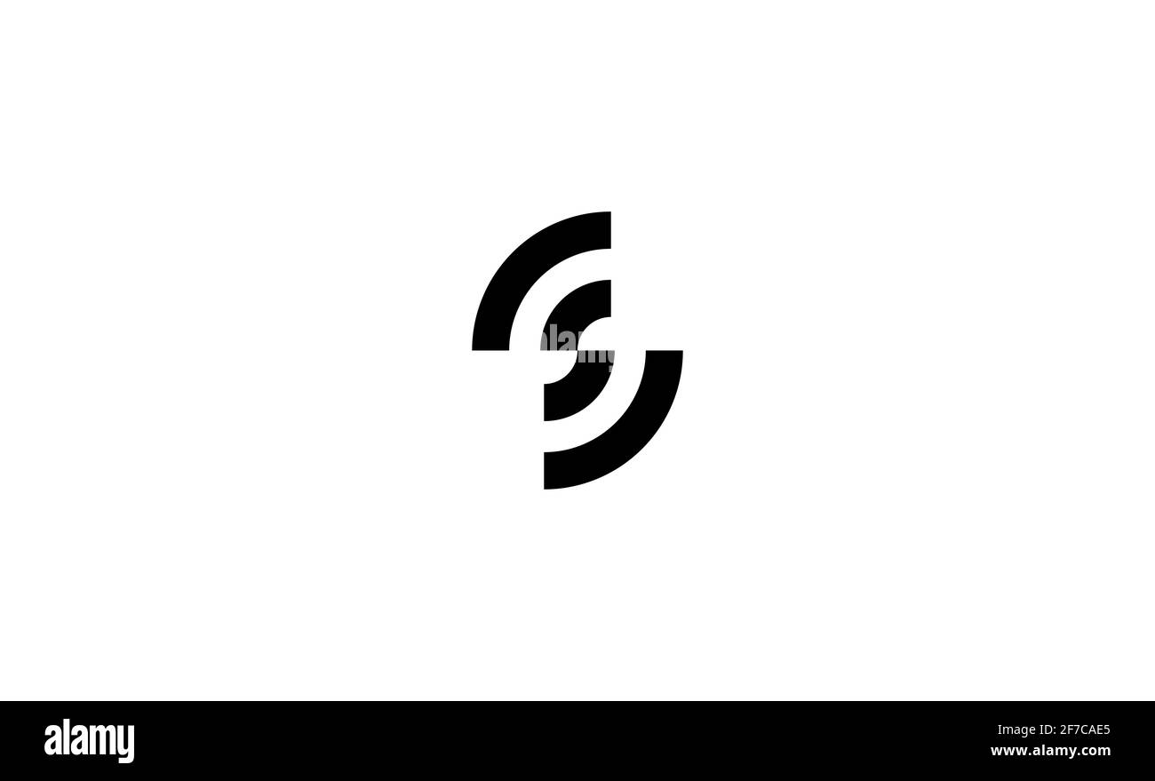 Illustration initiale du vecteur de conception du monogramme S logo Banque D'Images