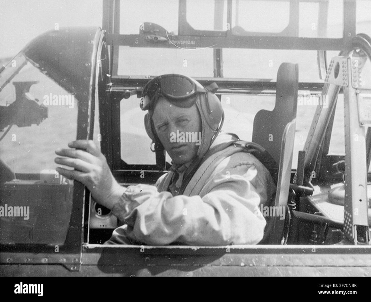 Pilote en cabine à bord de l'avion B17 pilote en cabine à bord de l'avion S 17 Banque D'Images