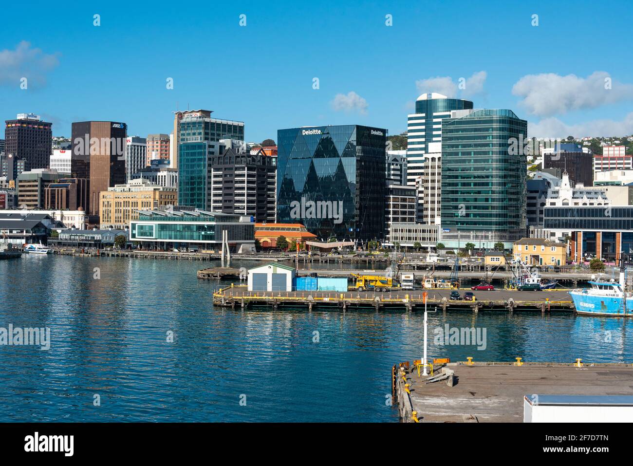 Vue panoramique de Wellington, Nouvelle-Zélande Banque D'Images