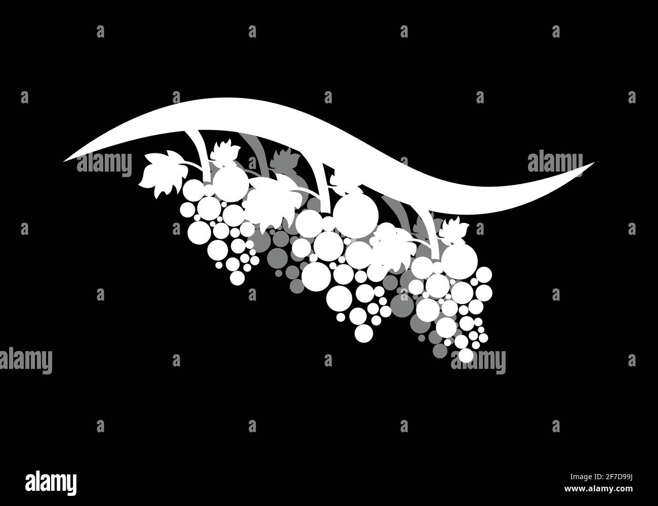 Modèle d'icône du logo du vecteur raisin isolé. Nature raisins ligne logotype Illustration de Vecteur