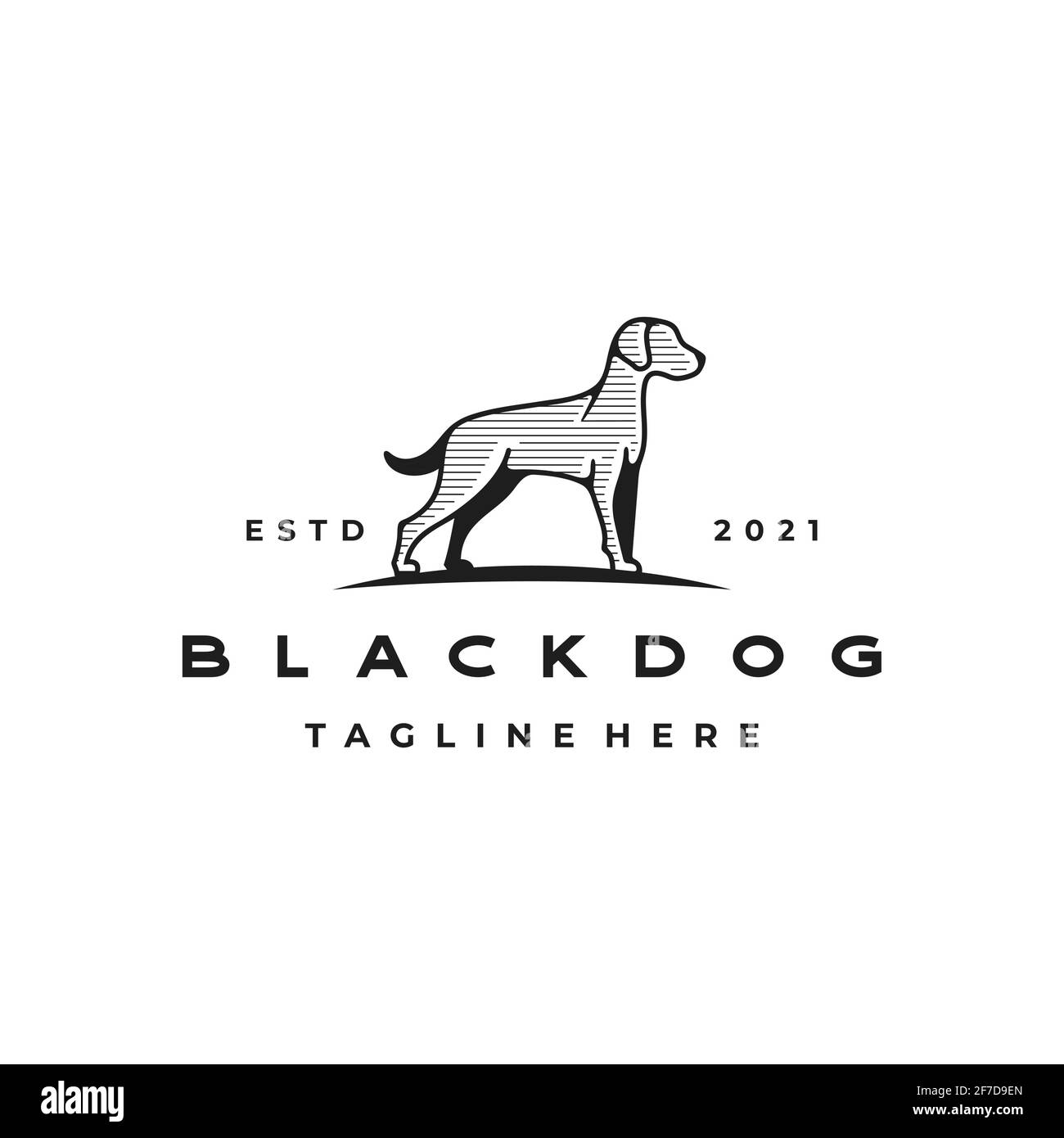 Illustration du vecteur de conception du logo American Bulldog / Pitbull Illustration de Vecteur