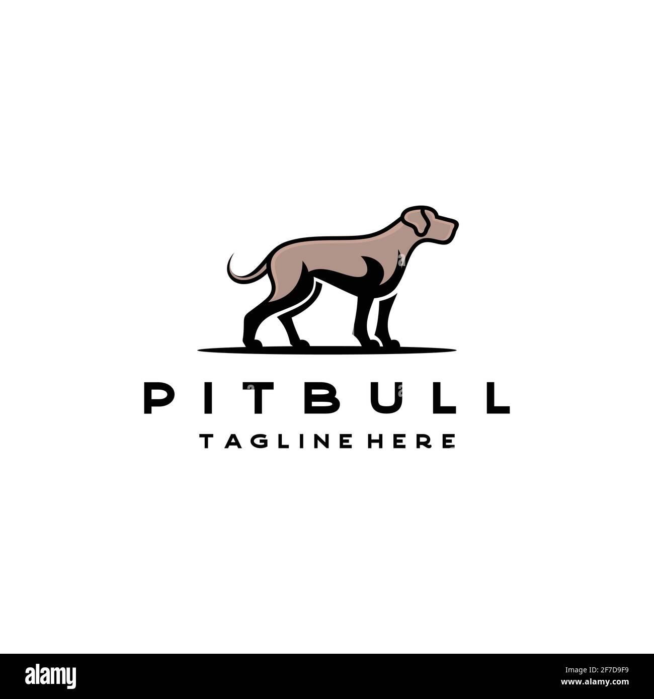 Illustration du vecteur de conception du logo American Bulldog / Pitbull Illustration de Vecteur