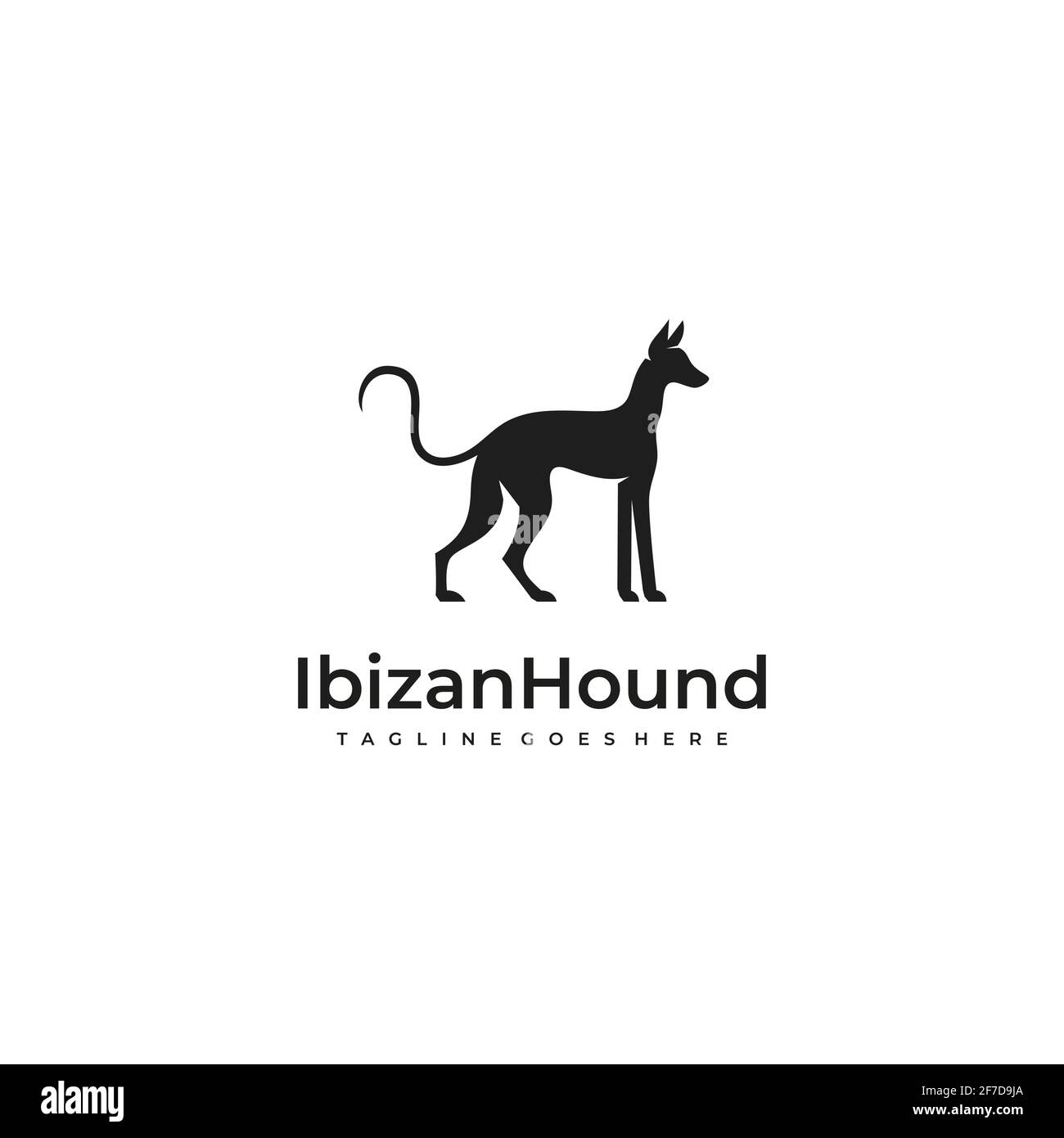 Illustration du logo Silhouette pour chien de chasse Illustration de Vecteur