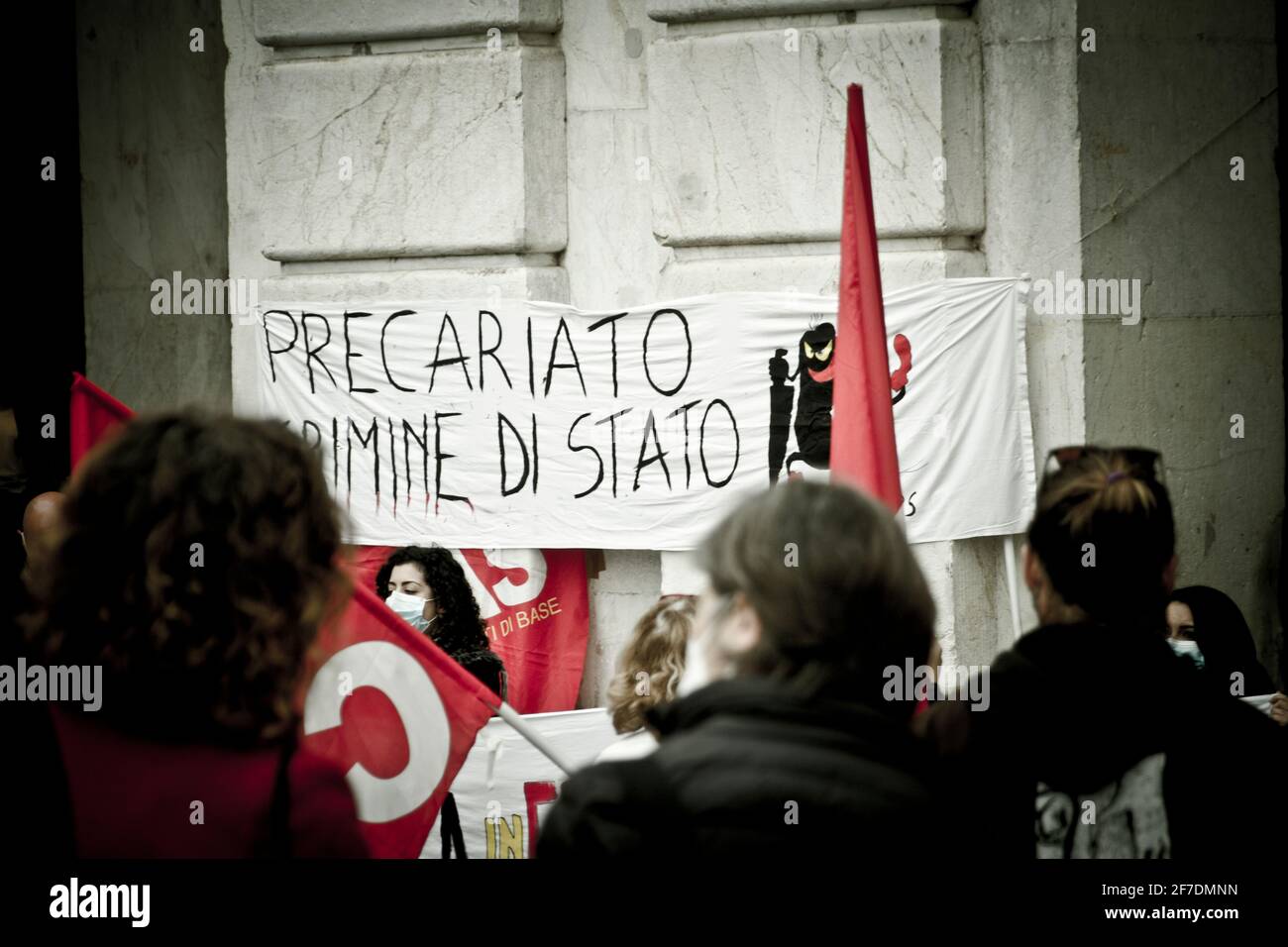 Grève des travailleurs scolaires Pise Italie le 2021 mars Banque D'Images