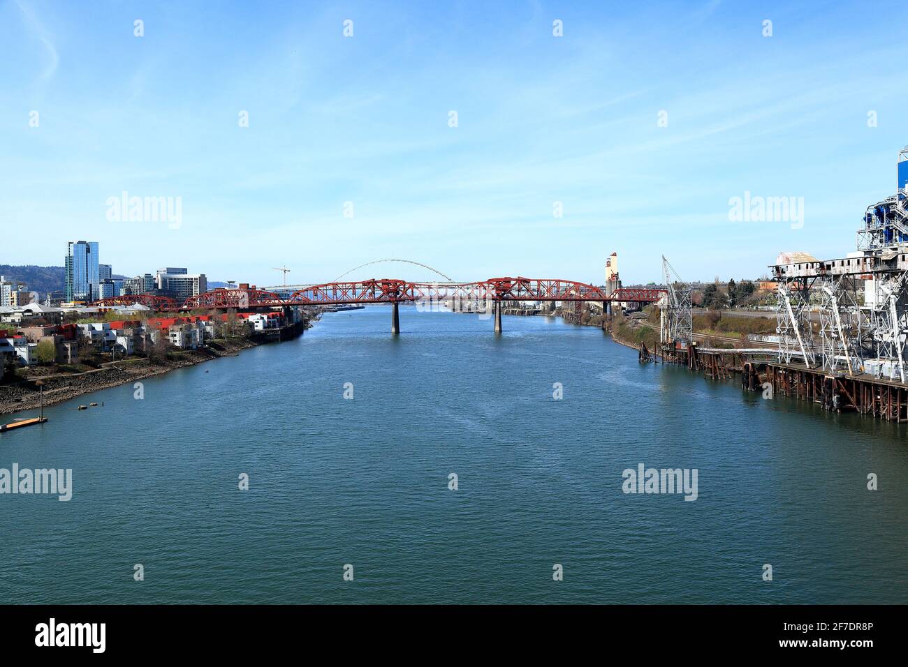 Portland City of Bridges : pont de Broadway Banque D'Images