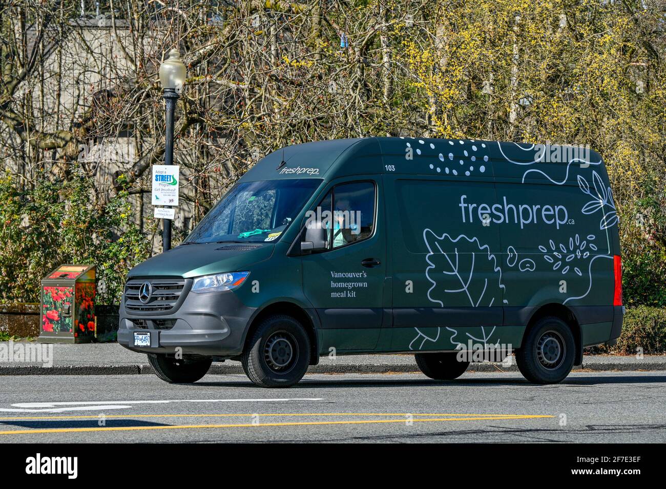 Fourgonnette Fresh Prep Meal Delivery, North Vancouver, Colombie-Britannique, Canada Banque D'Images