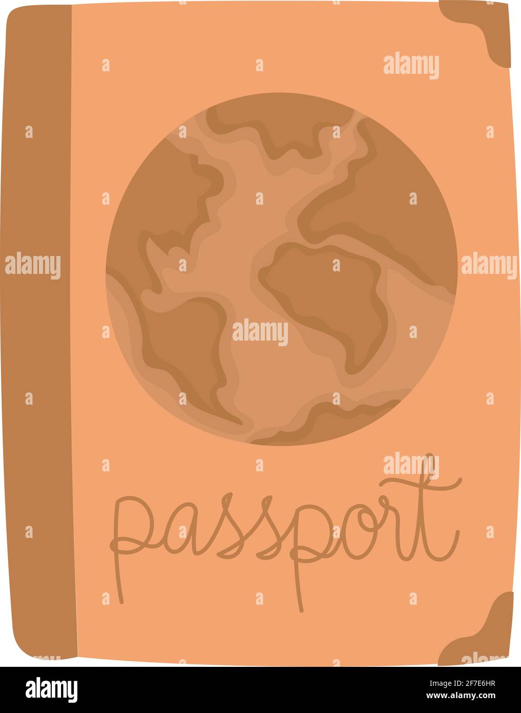 icône passeport orange Illustration de Vecteur