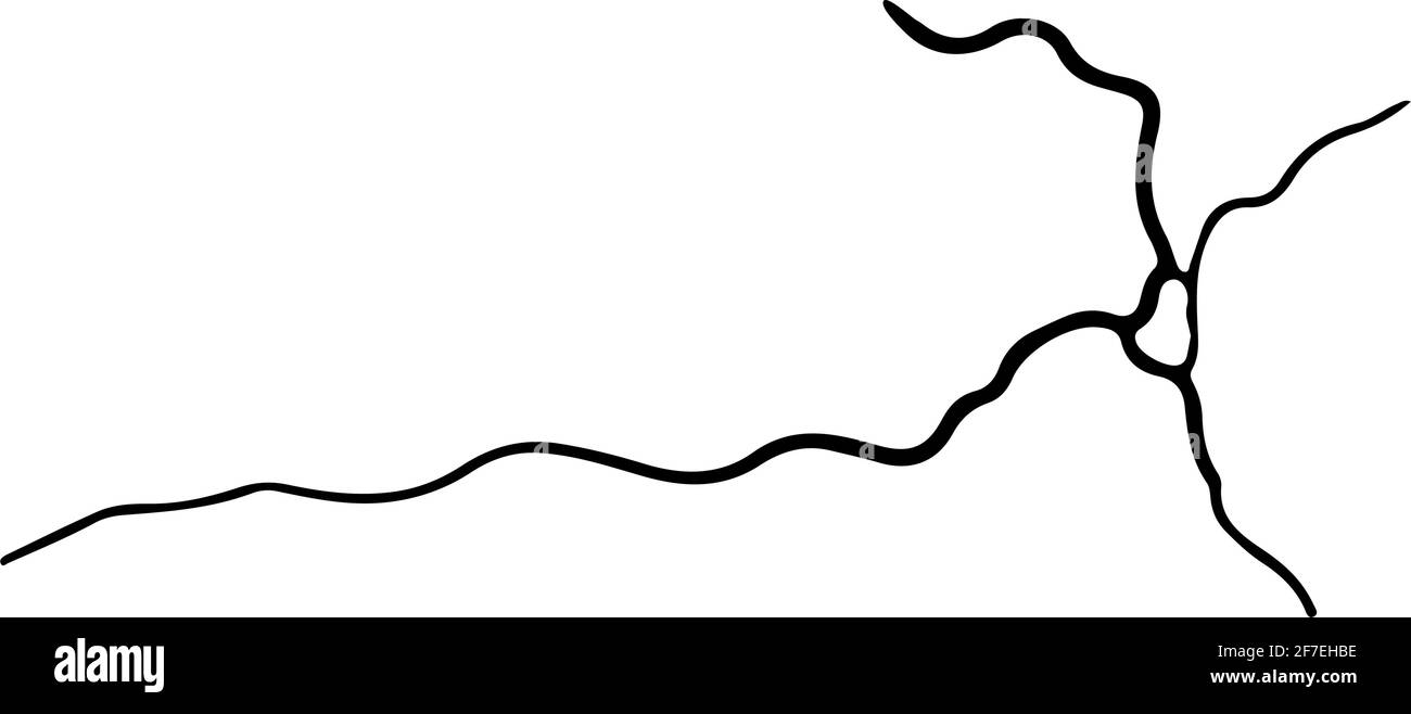 Fissure de Kintsugi. Tremblement de terre et fissures de terre, effet de trou, craquelure et texture endommagée. Les illustrations vectorielles peuvent être utilisées pour les décorations kintsugi Illustration de Vecteur