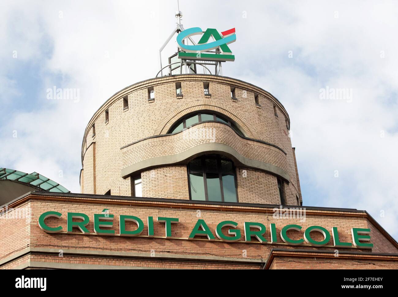 Kiev, Ukraine. 06e mars 2021. Le bureau de crédit agricole est vu à Kiev. (Photo de Pavlo Gonchar/SOPA Images/Sipa USA) crédit: SIPA USA/Alay Live News Banque D'Images