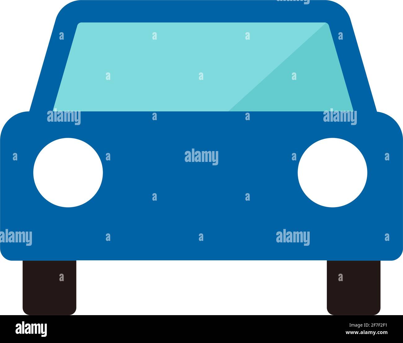 Illustration d'icône de vecteur voiture, automobile, véhicule (vue avant ) Illustration de Vecteur