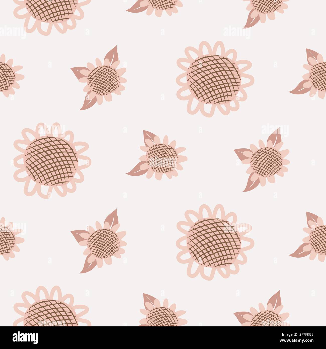 Motif tournesol sans couture joli motif pour le tissu et le papier d'emballage. Illustration de Vecteur