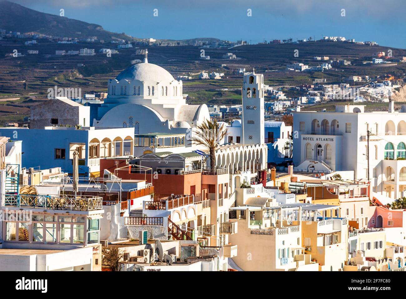 Ville principale de l'île de Santorini Banque D'Images