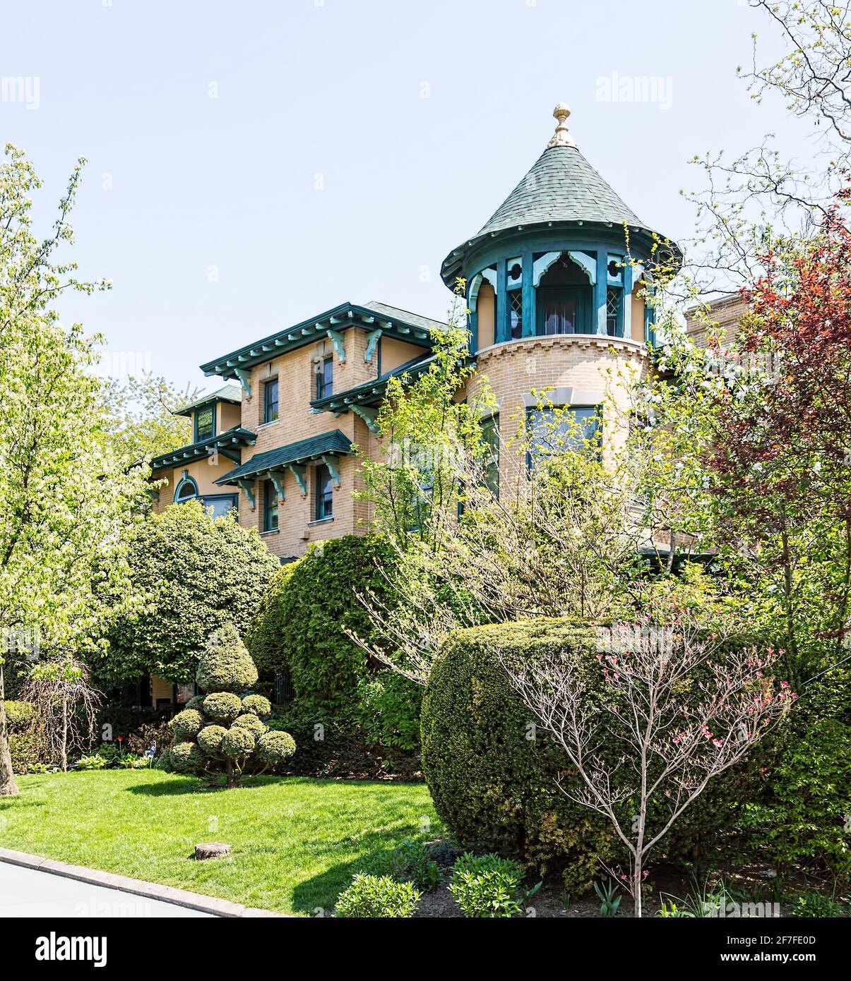 Prospect Park South Historic District - des maisons de repère dans le centre de Brooklyn. Banque D'Images