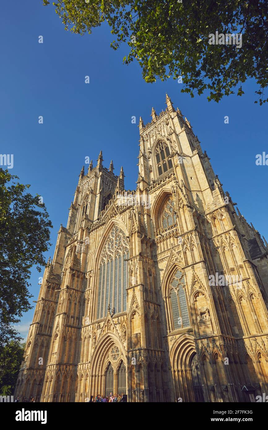 York Minster, la cathédrale dans le coeur historique de la ville de York, Yorkshire, Angleterre, Royaume-Uni, Europe Banque D'Images