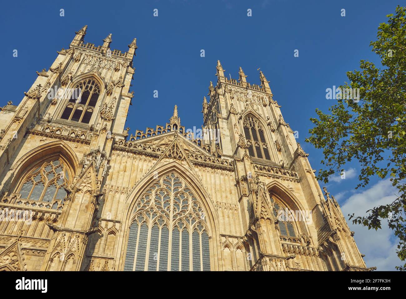 York Minster, la cathédrale dans le coeur historique de la ville de York, Yorkshire, Angleterre, Royaume-Uni, Europe Banque D'Images