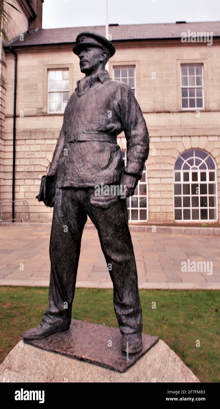 Blair Mayne WW2 SAS statue Newtownards Co down ni film de format moyen photographie de rue Banque D'Images