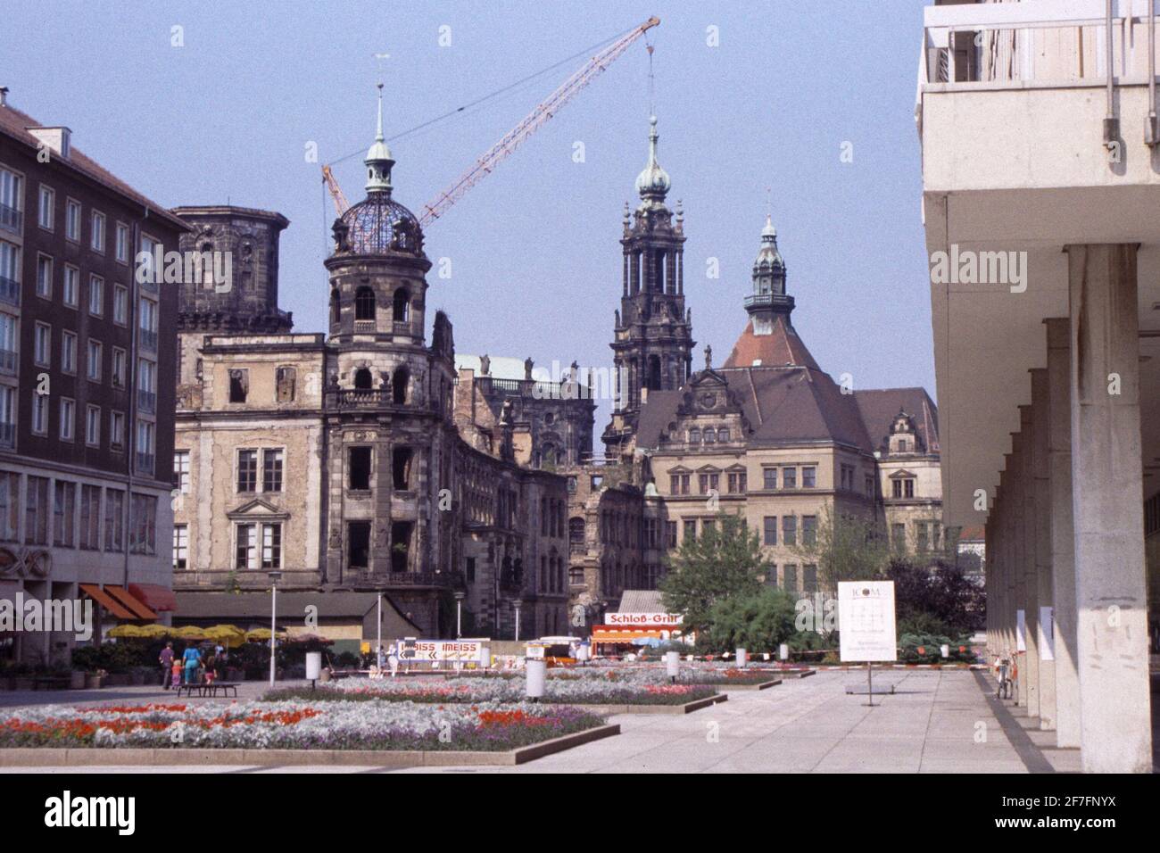 Schlossstrasse Dresden, 1990 Banque D'Images