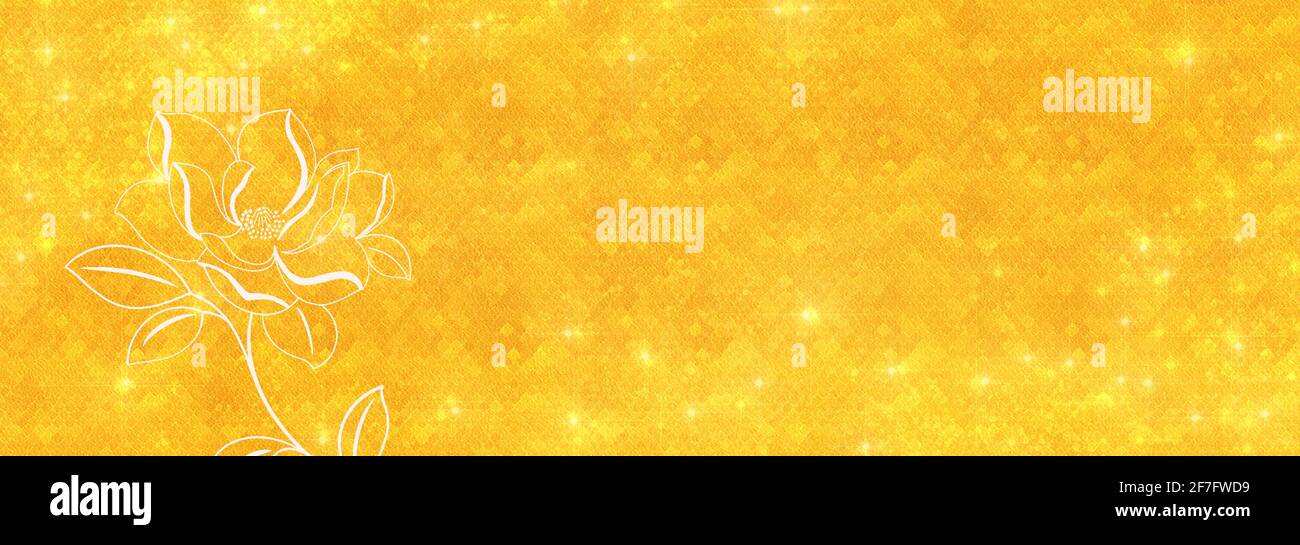 Or nid d'abeilles blome rose floral blanc argent richesse luxe riche prosperity jaune brillant bannière fond modèle de matériau glammer Banque D'Images