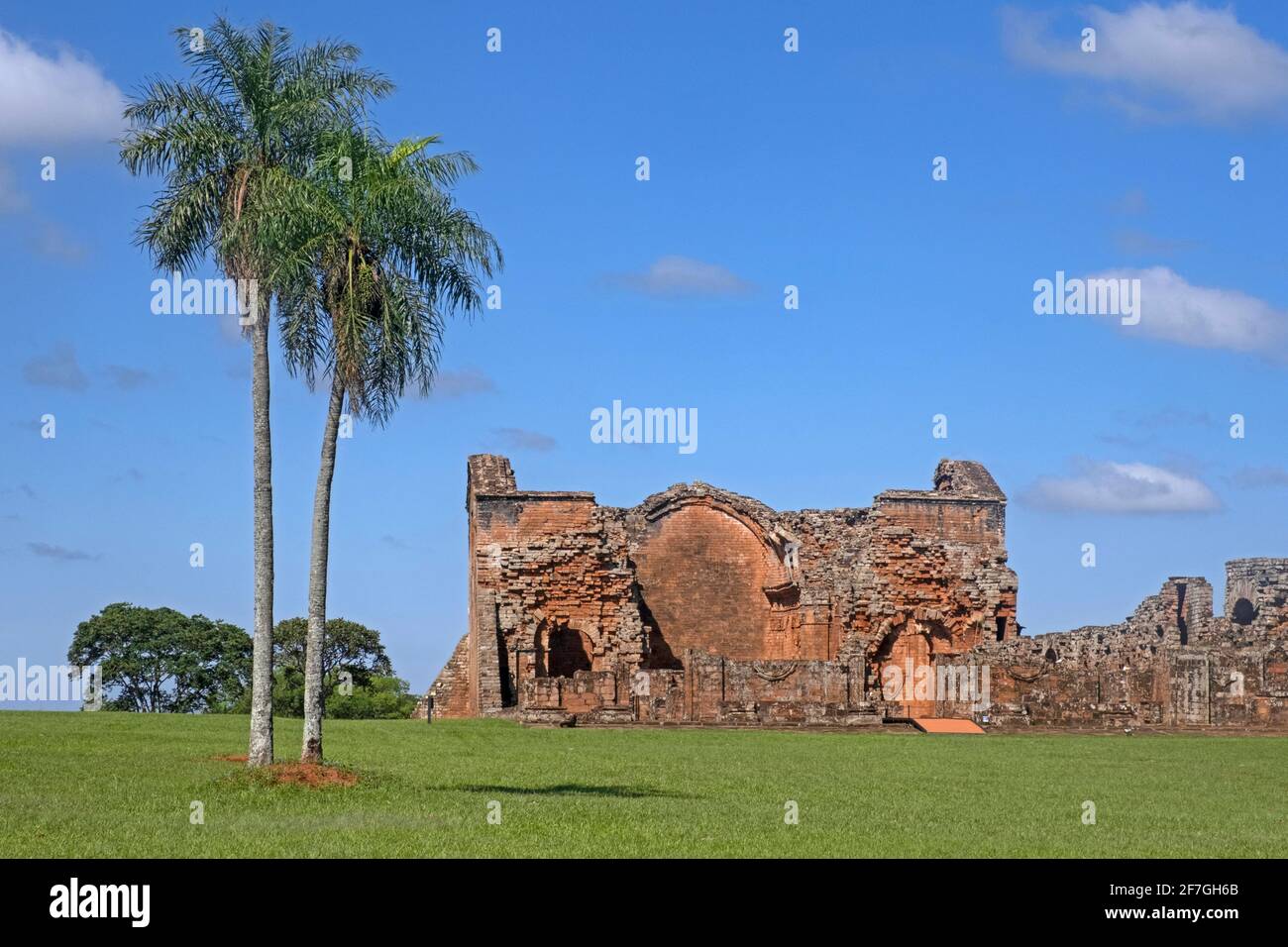 La Santisima Trinidad de Paraná / très Sainte Trinité de Paraná, ruines de la réduction jésuite à Trinidad / Trinité près d'Encarnación, Itapua, Paraguay Banque D'Images