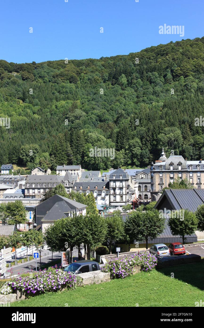 Station de ski le Mont-Dore dans le Puy-de-Dôme, Auvergne-Rhône-Alpes dans le massif Central, France Banque D'Images