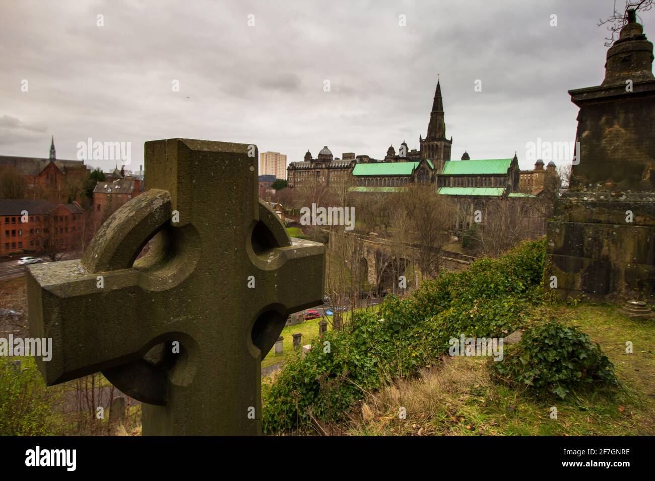 Ville de la cathédrale de Glasgow Banque D'Images
