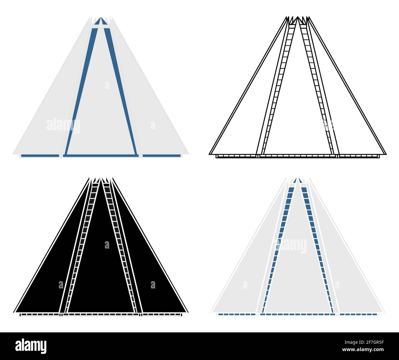 Temple de bonne volonté à Brasilia, Brésil Illustration de Vecteur