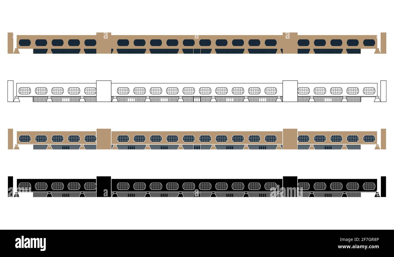 Centre culturel Brésil banque, Brasilia ville Illustration de Vecteur