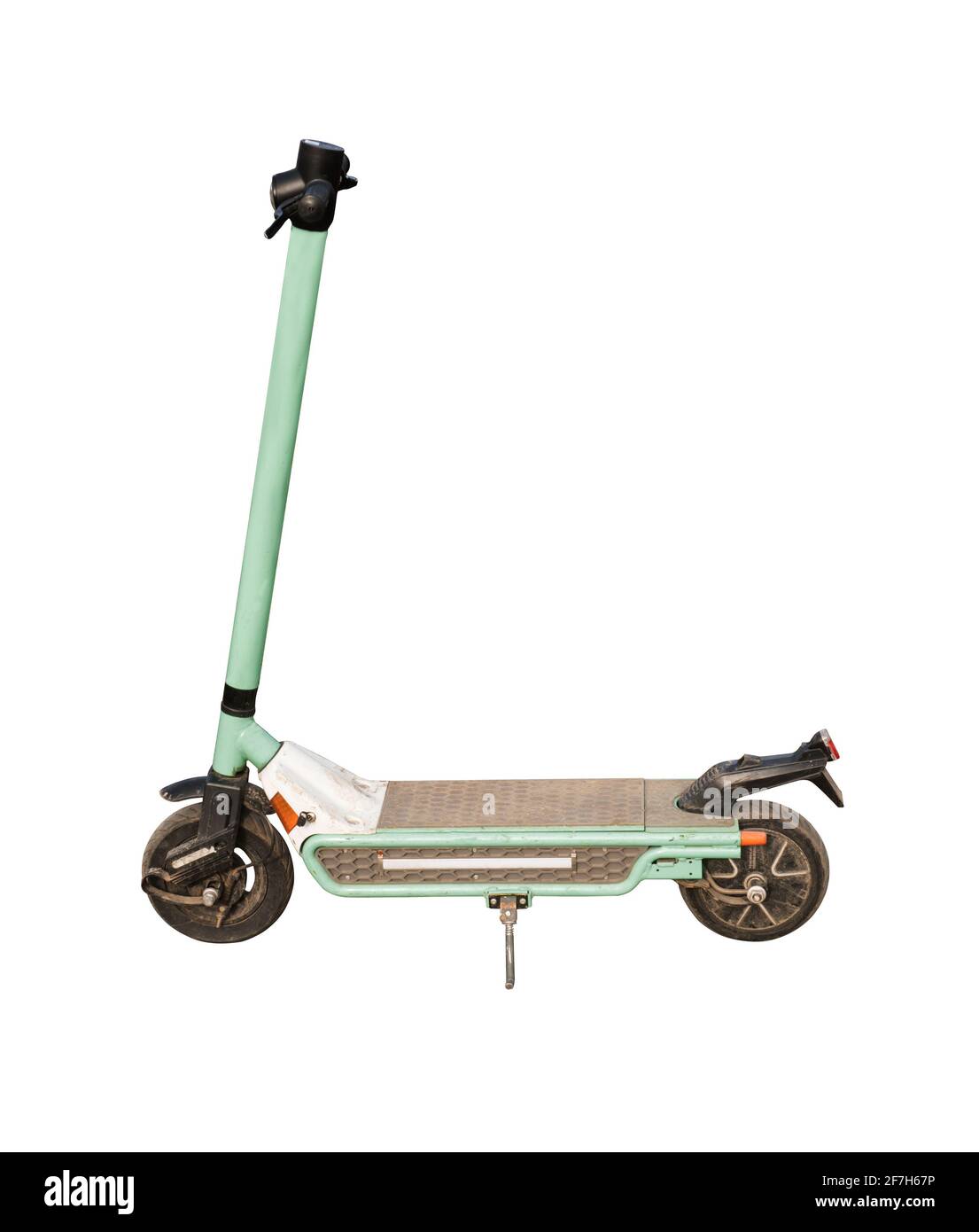 Scooter électrique, transport individuel, sur fond blanc, isolé Banque D'Images