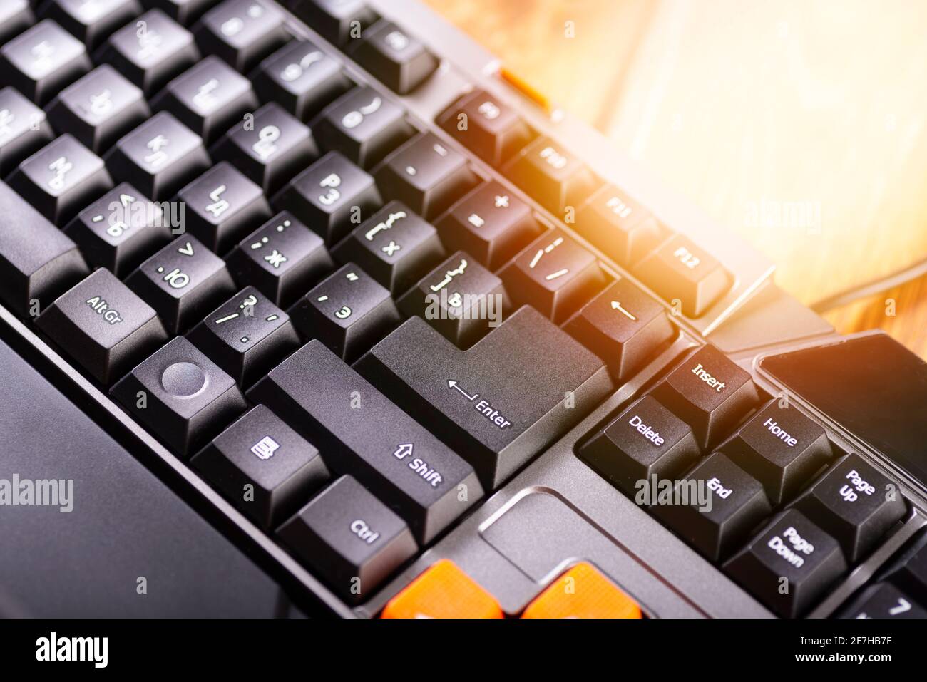 Clavier de l'ordinateur. Technologies et concept d'Internet. Banque D'Images