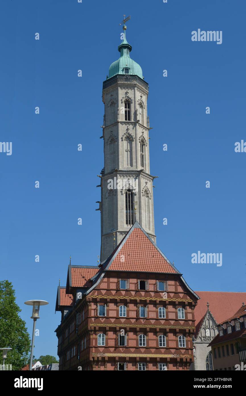 Braunschweig, Alte Waage und Pfarrkirche St. Andreas Banque D'Images