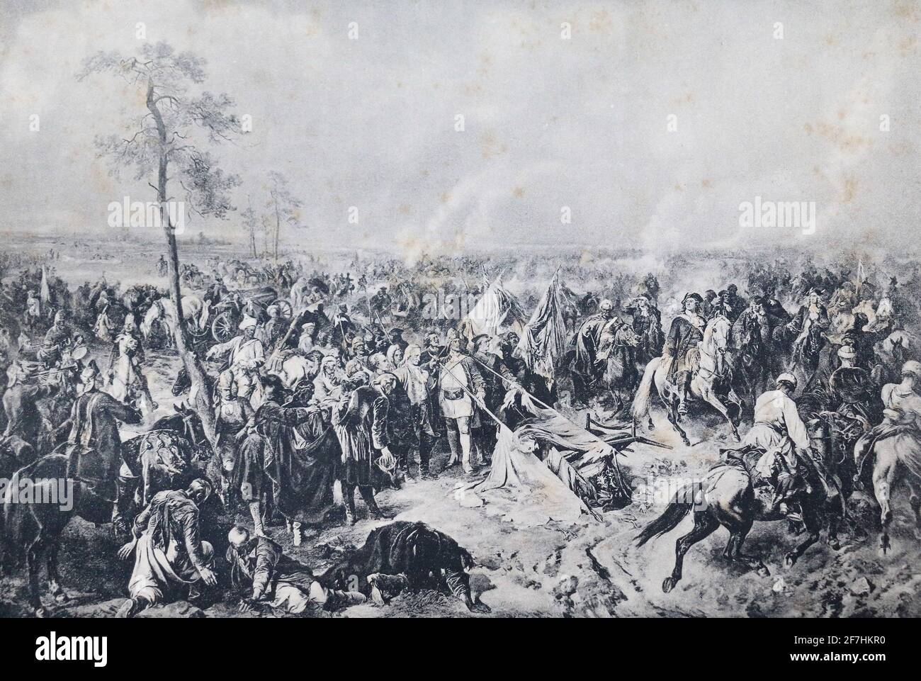Bataille de Poltava en 1709. Banque D'Images