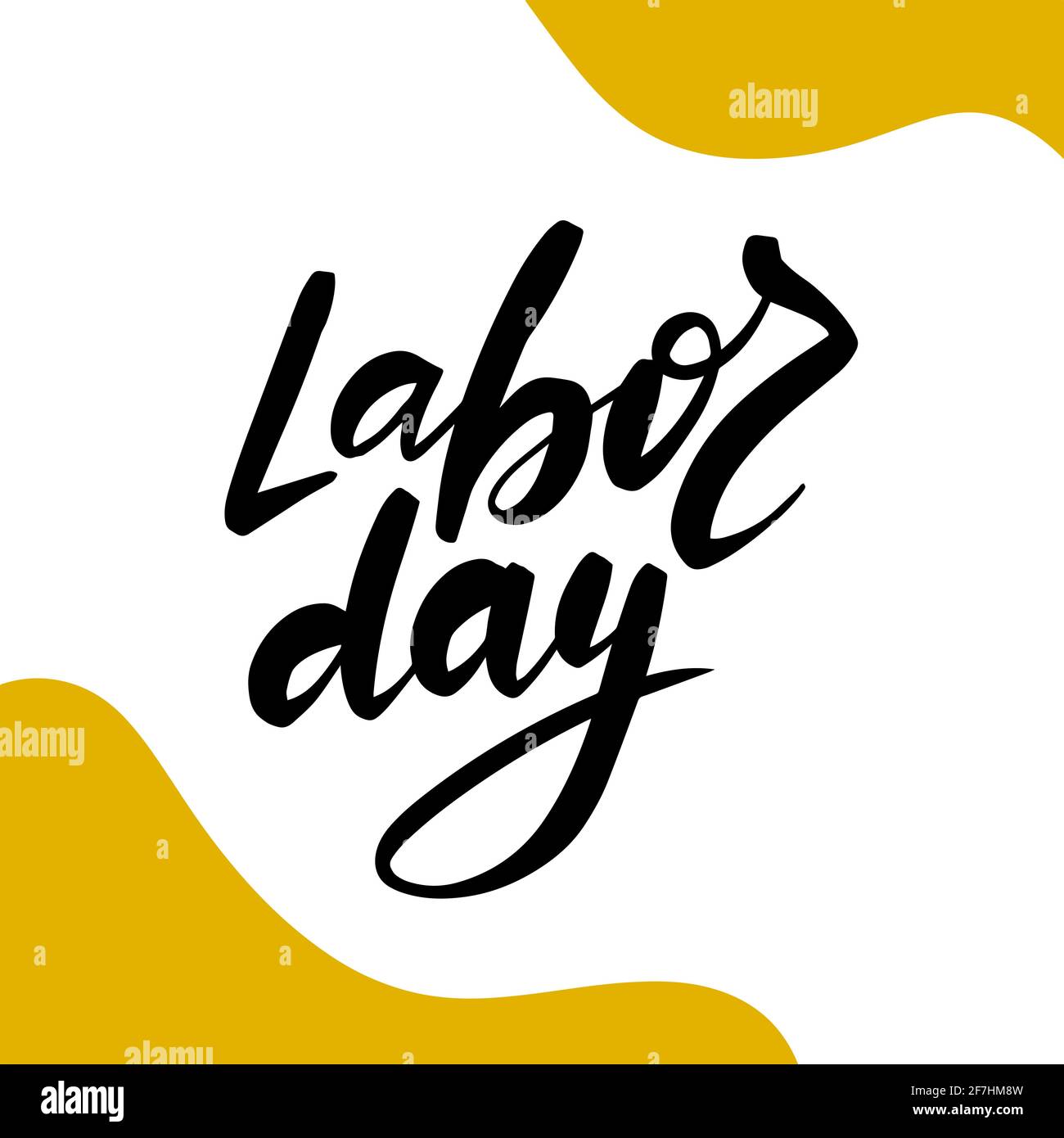 Inscription manuscrite de type pinceau texturé de Happy Labor Day Illustration de Vecteur