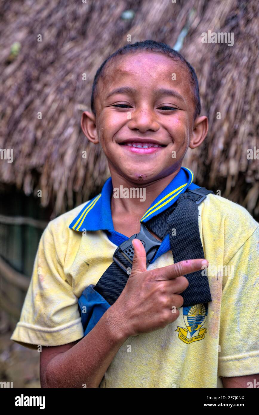 Fatumnasi enfants pris @Fatumnasi, Timor, Nusa Tenggara Timur Banque D'Images