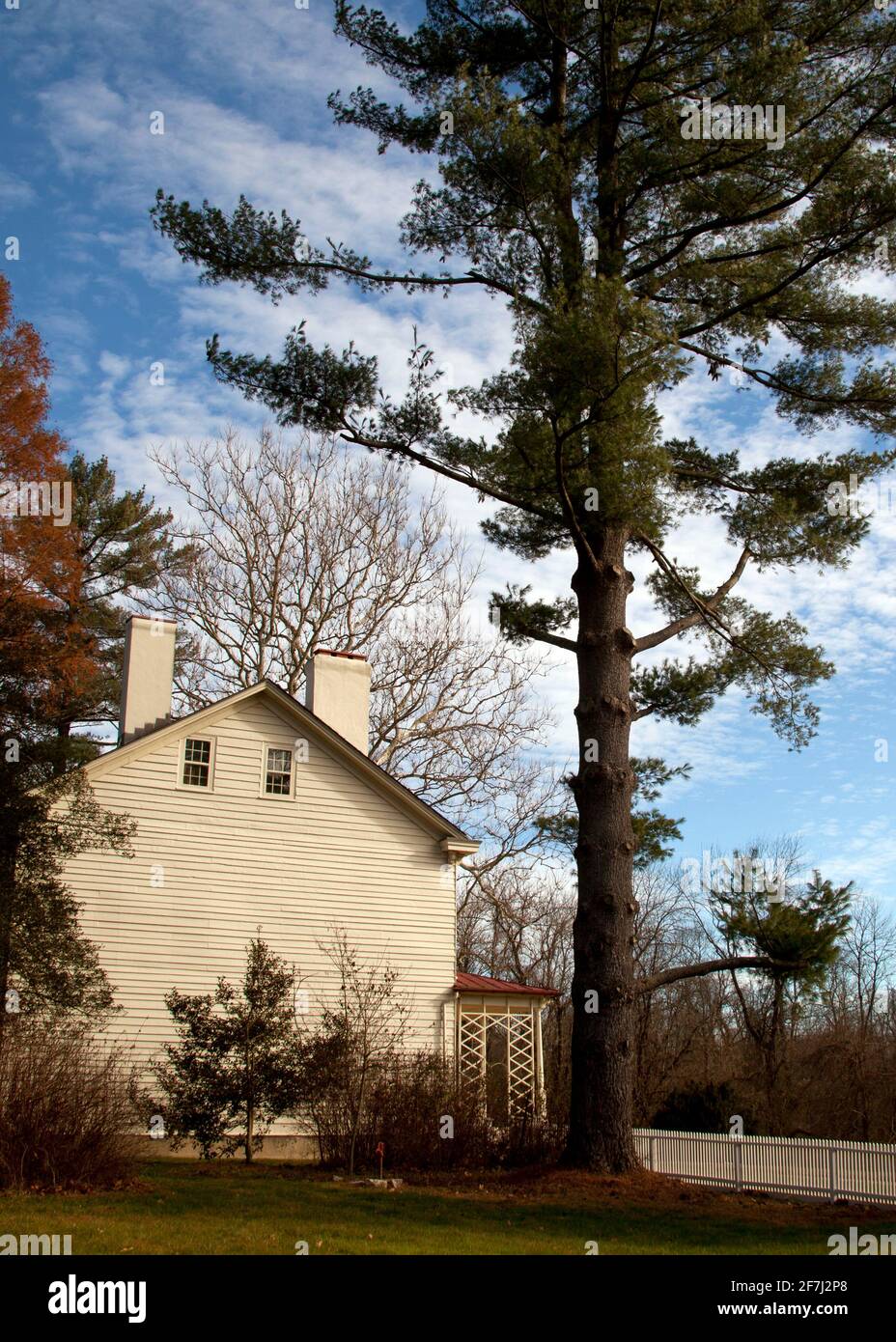 Historique Walnford, parcs du comté de Mommouth, New Jersey, États-Unis. Maison restaurée du XVIIIe siècle et moulin de travail. Banque D'Images