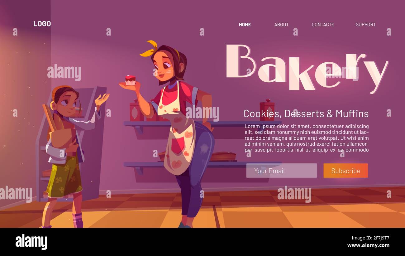 Page D Accueil De Dessin Anime De Boulangerie Biscuits Frais De Production De Maison De Cuisson Desserts Et Muffins Femme Proprietaire Donnant Le Gateau A La Petite Fille Client Tenant Le Paquet De Page D Accueil De Dessin Anime De Boulangerie Biscuits Frais De Production De Maison De Cuisson Desserts Et Muffins Femme Proprietaire Donnant Le Gateau A La Petite Fille Client Tenant Le Paquet De