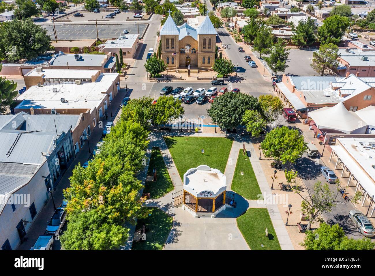 Mesilla Plaza, Old Mesilla, Las Cruces, NOUVEAU-MEXIQUE, États-Unis Banque D'Images