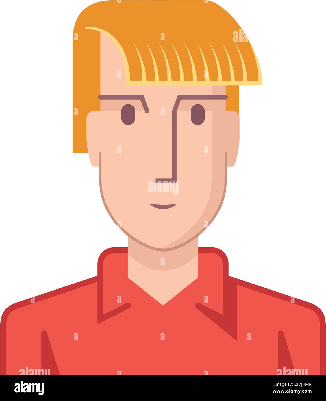 Illustration d'un jeune homme de style plat. Illustration de Vecteur