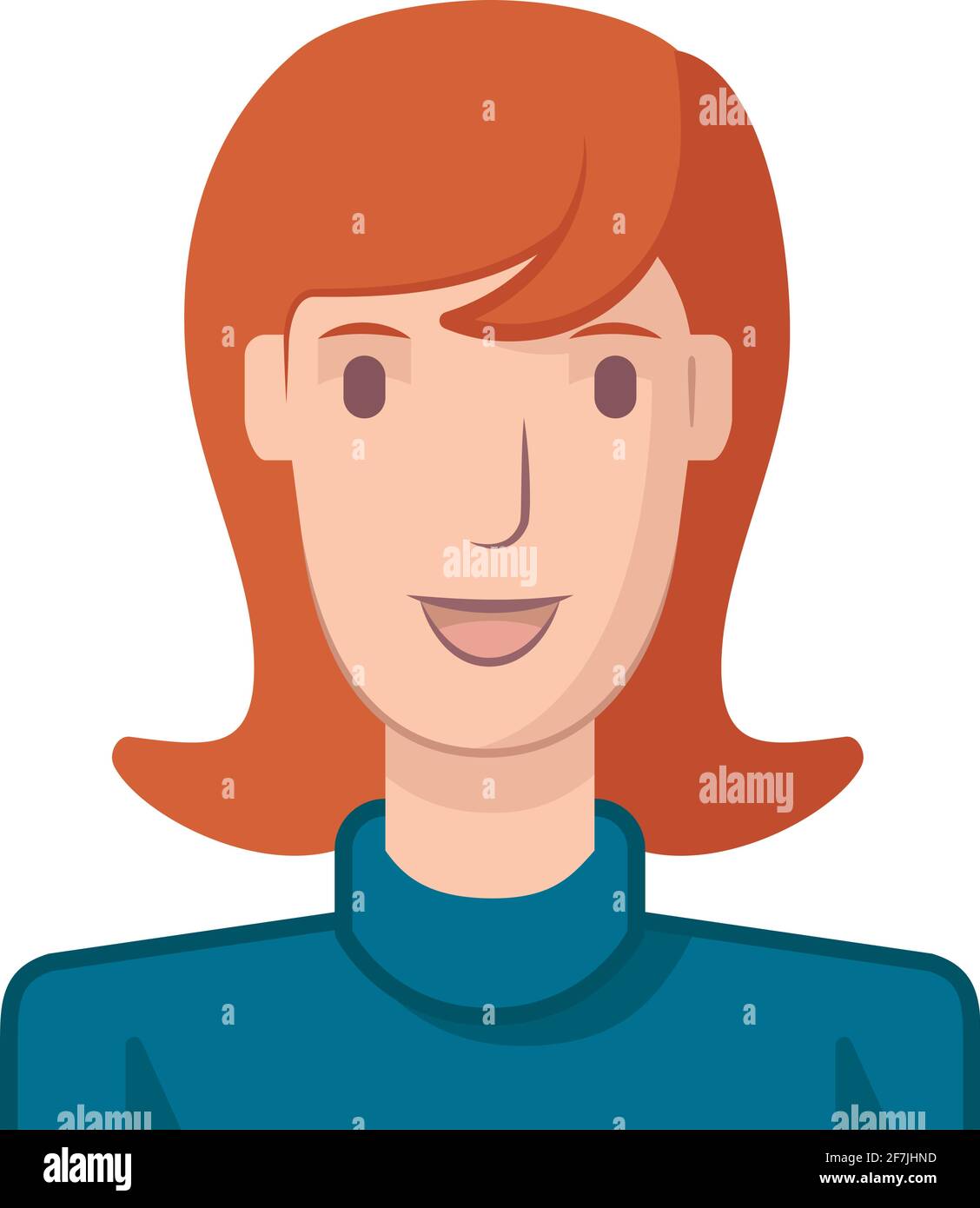 Illustration d'une jeune femme dessinée dans un style plat. Illustration de Vecteur