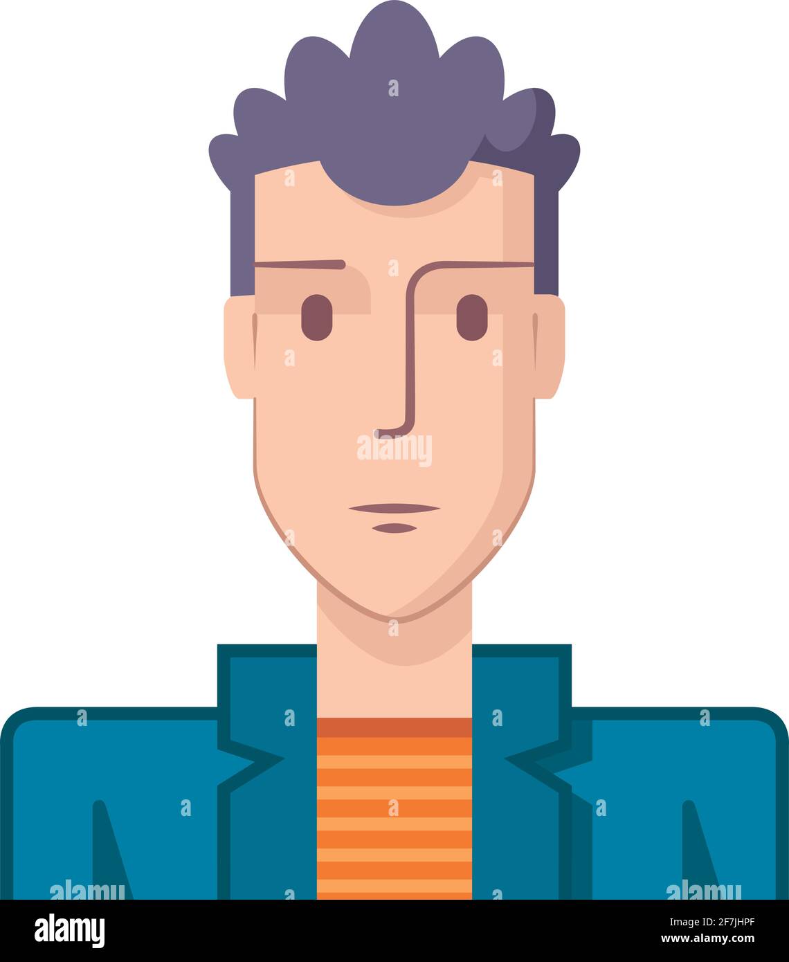 Illustration d'un jeune homme de style plat. Illustration de Vecteur