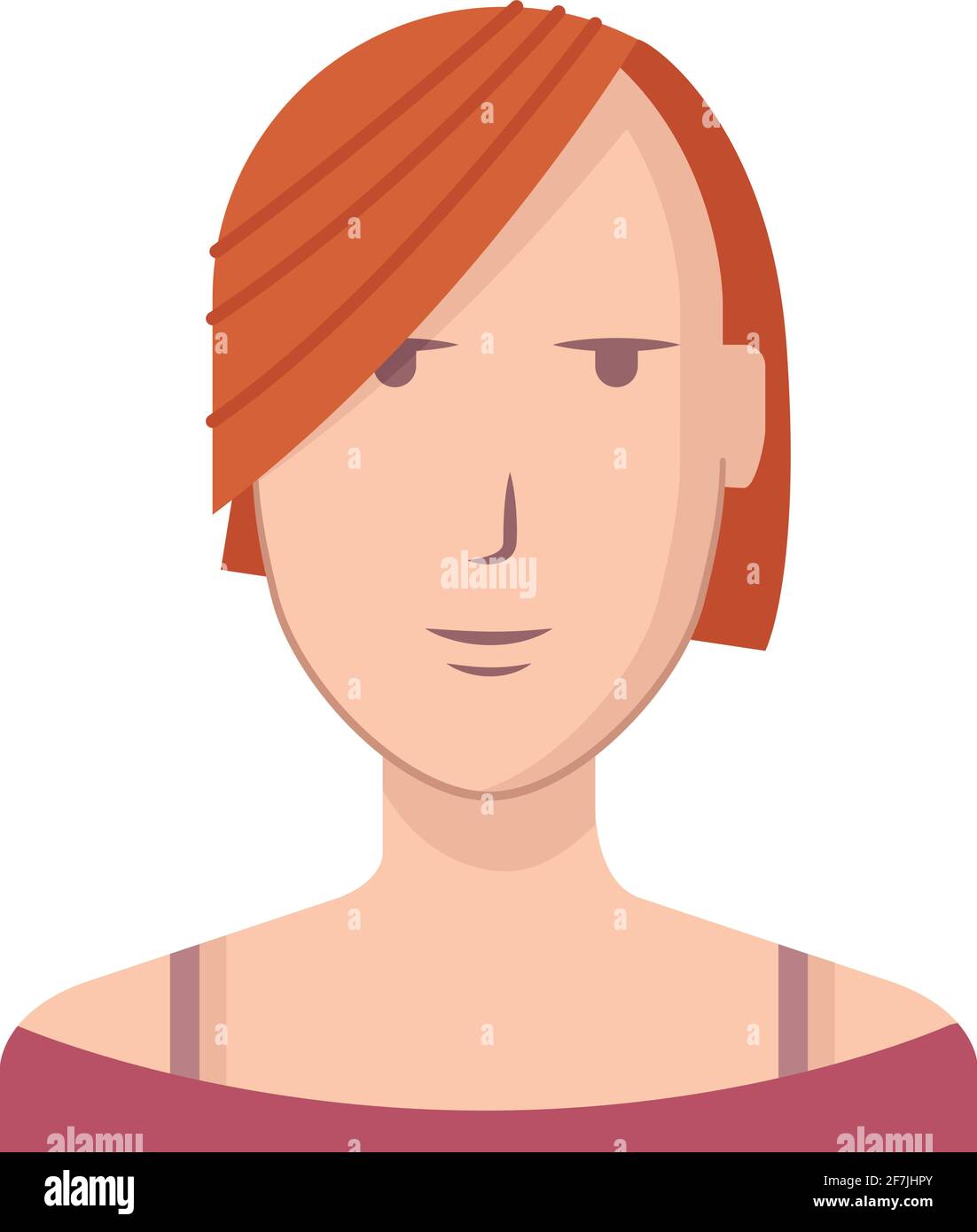 Illustration d'une jeune femme dessinée dans un style plat. Illustration de Vecteur