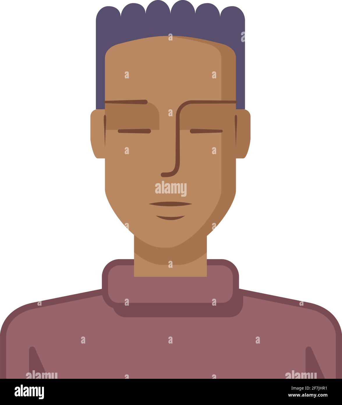 Illustration d'un jeune homme de style plat. Illustration de Vecteur