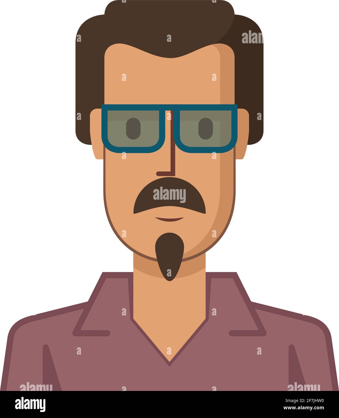 Illustration d'un jeune homme de style plat. Illustration de Vecteur