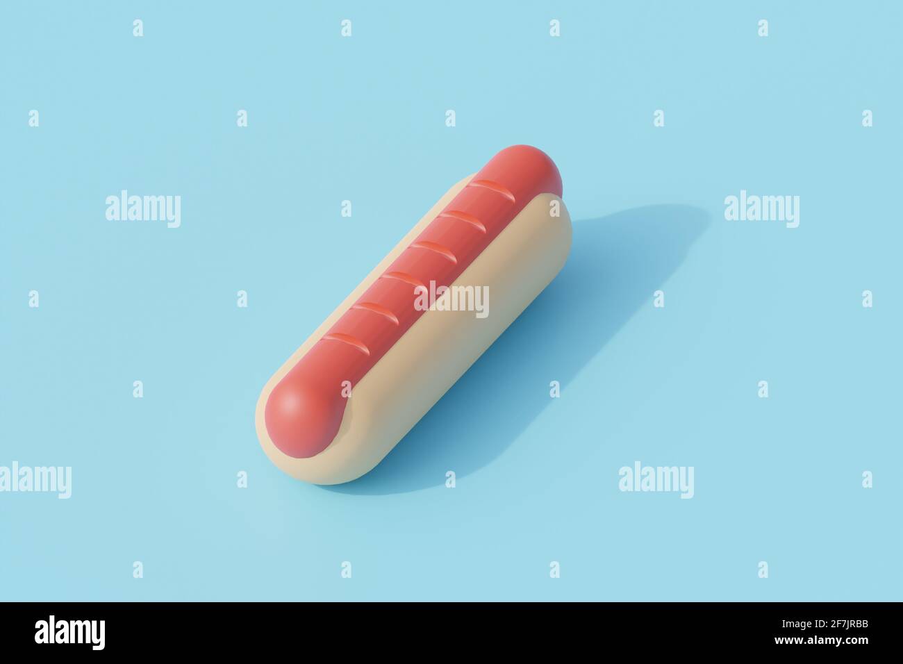 objet isolé hotdog unique. illustration de rendu 3d avec isométrique Banque D'Images objet isolé hotdog unique. illustration de rendu 3d avec isométrique Banque D'Images