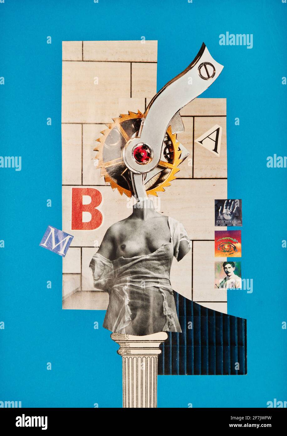 collage sur papier, concept des arts et de l'imagination Banque D'Images