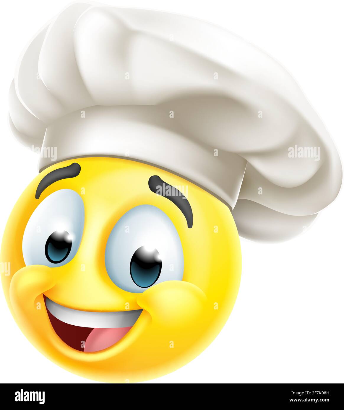 Chef Emoticon Cook, visage de dessin animé Illustration de Vecteur